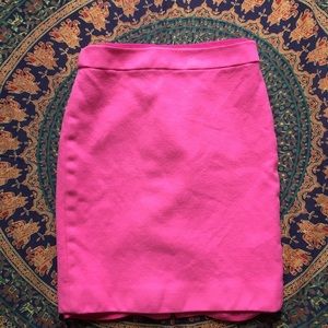 J.Crew Wool No. 2 Pencil skirt in Hot Pink Size 2p